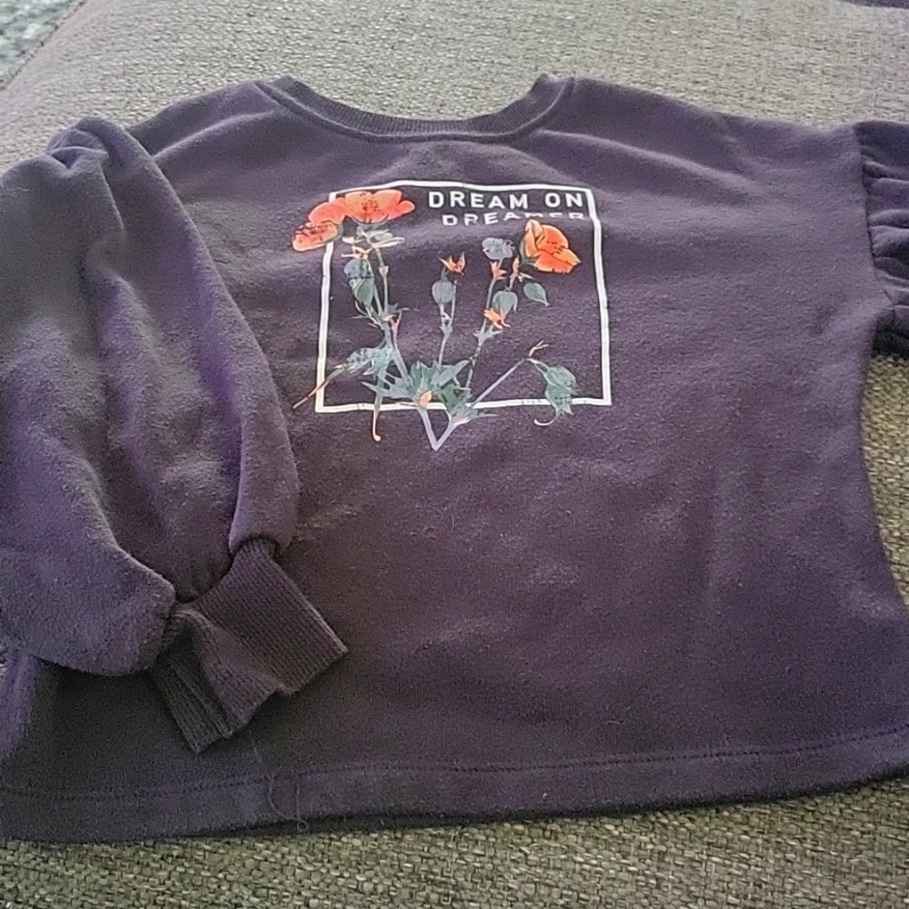 Carters kid sweater puff sleeves
